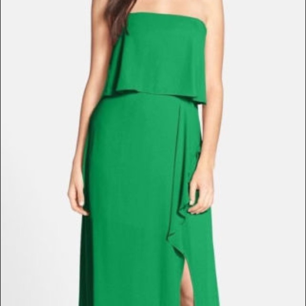 BCBG felicity strapless gown